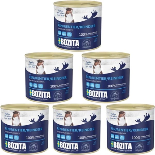 Bozita Pasztet z renifera 6x625g Bez zbóż