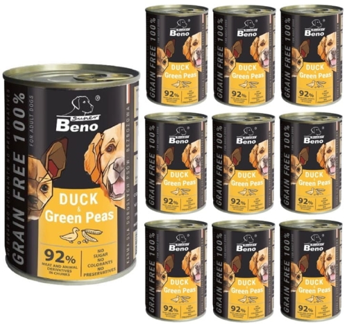 Super Beno Karma dla psa Kaczka groszek 10 x 415g
