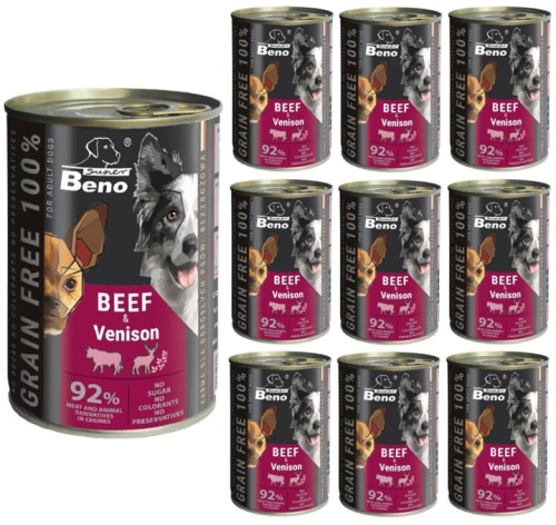 Super Beno Mokra karma dla psa Wołowina dziczyzna 10 x 415g