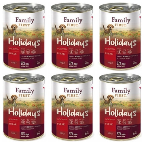 Family First Adult Mono Karma mokra Wołowina z burakiem 6 x 400g
