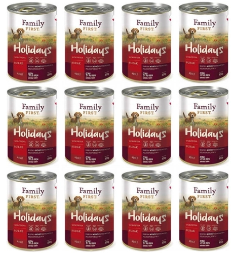 Family First Adult Mono Karma mokra Wołowina z burakiem 12 x 400g