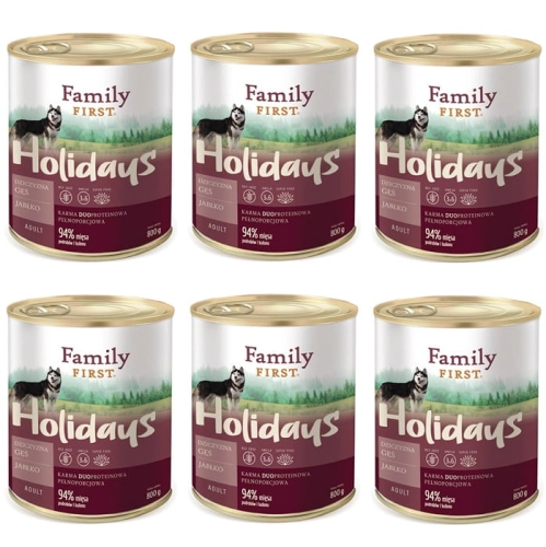 Family First Adult Karma mokra Dziczyzna gęś jabłko 6 x 800g