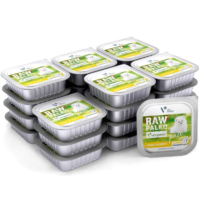 Vet Expert Raw Paleo Mini Puppy indyk monobiałkowa mokra karma dla szczeniąt 24x 150g