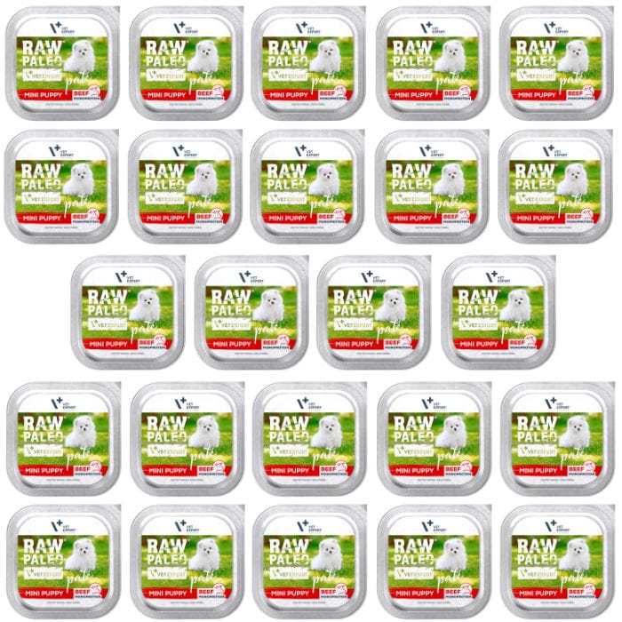 Vet Expert Raw Paleo Mini Puppy wołowina monobiałkowy pasztet dla szczeniąt 24x 150g