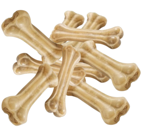 Hau Miau Kość prasowana naturalna 10cm x 25 szt