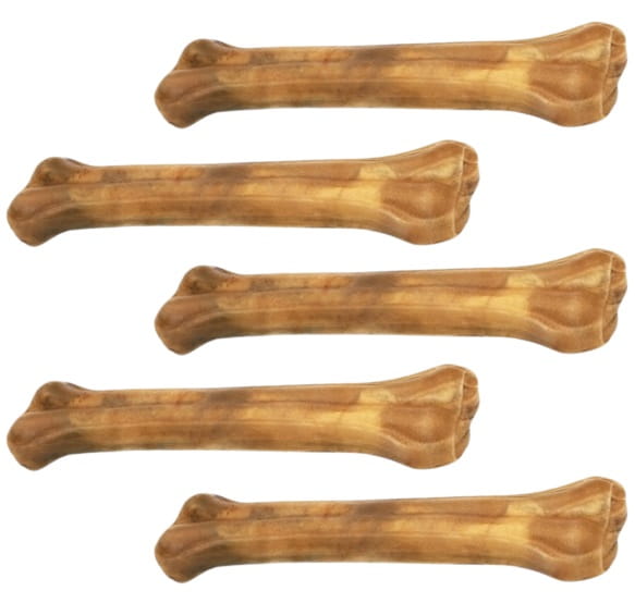 Hau&amp;Miau kość prasowana ze skóry wołowej naturalny gryzak dla psa 16,5cm 5 szt