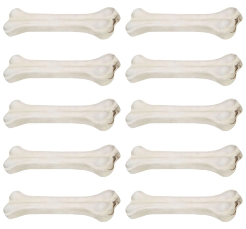 Hau Miau Kość prasowana biała dla psa 10cm x 10szt