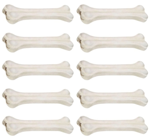 Hau Miau Kość prasowana biała dla psa 12,5cm x 10szt