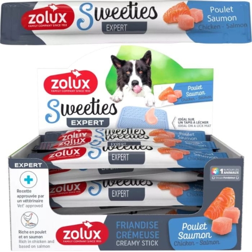 Zolux Przysmak kremowy dla PSA Sweeties z łososiem i kurczakiem 48 x 14g