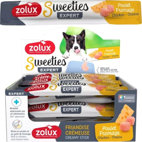 Zolux Przysmak kremowy dla PSA Sweeties z kurczakiem i serem 48 x 14g