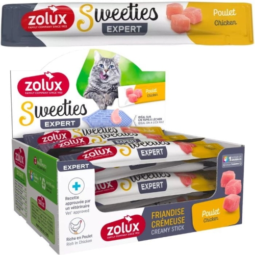 Zolux Sweeties kremowy przysmak dla kota z kurczakiem 48 x 14g