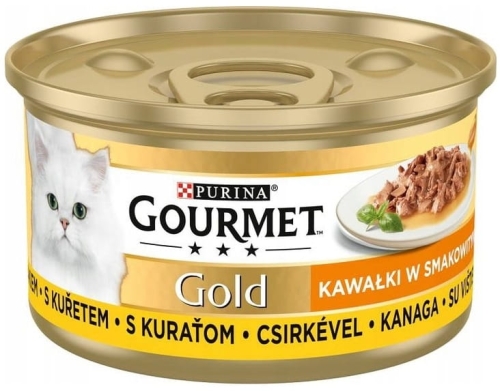 Purina Gourmet Gold Kurczak kawałki w sosie 85g