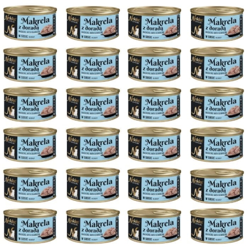 Nekko Supreme Kitten Mokra karma dla kociąt MAKRELA Z DORADĄ SOS 24 x 80g
