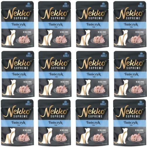 Nekko Supreme Adult Mokra karma dla kota Tuńczyk w bulionie 12 x 70g