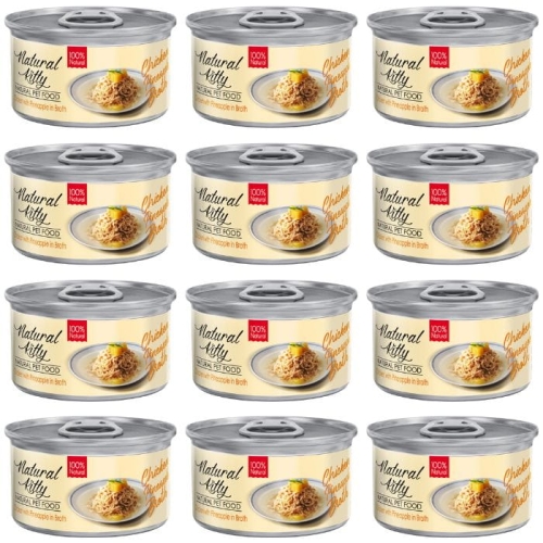 Natural Kitty Kurczak z ananasem w bulionie 12 x 80g Mokra karma dla kotów