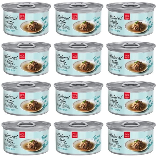 Natural Kitty Tuńczyk w bulionie 12 x 80g Mokra karma dla kotów