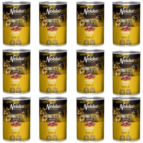 Nekko Mono Adult Mokra karma dla psa Kangur 12 x 400g