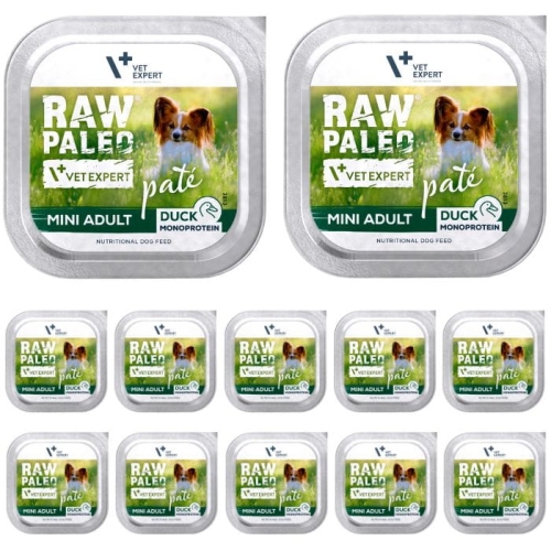 Raw Paleo Pate Mini Adult Duck Pasztet dla psów Kaczka 12 x 150g