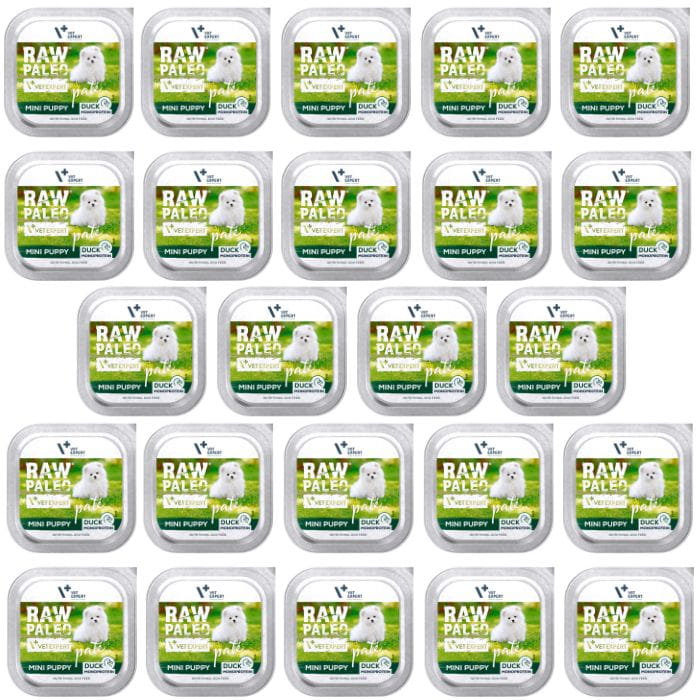 Vet Expert Raw Paleo Mini Puppy kaczka monobiałkowa mokra karma dla szczeniąt 24x 150g