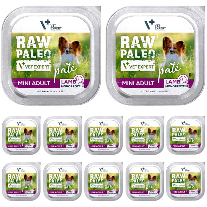Vet Expert Raw Paleo Mini Puppy monobiałkowa mokra karma dla szczeniąt jagnięcina 12x 150g