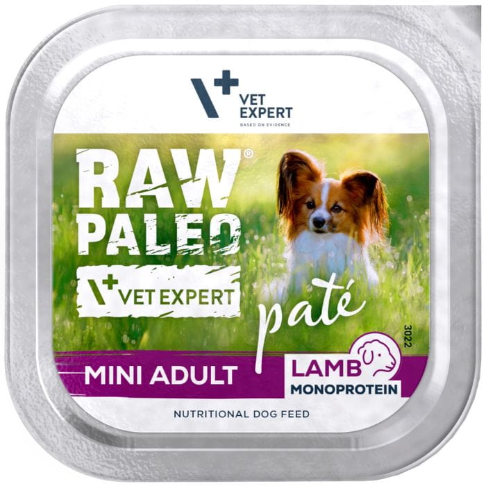 Vet Expert Raw Paleo Mini Puppy monobiałkowa mokra karma dla szczeniąt jagnięcina 12x 150g