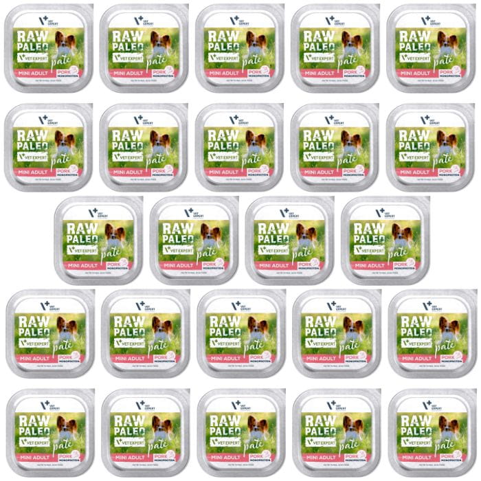 Vet Expert Raw Paleo Mini Adult monobiałkowa mokra karma dla psa wieprzowina 24x 150g