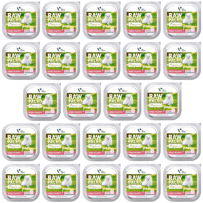 Vet Expert Raw Paleo Mini Puppy monobiałkowa karma dla szczeniąt wieprzowina 24x 150g