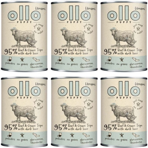 Ollo Puppy Umami Wołowina Żwacze Wątroba 6 x 850g Karma mokra dla szczeniąt