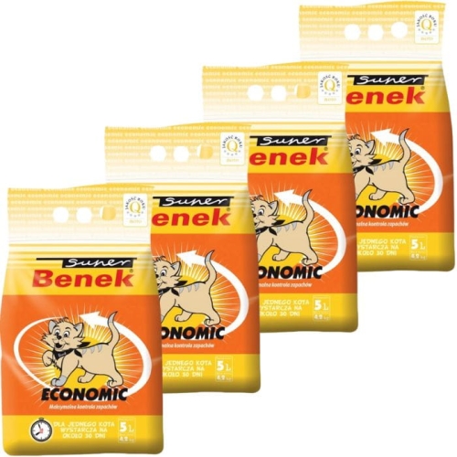 Super Benek ECONOMIC 4 x 5L Żwirek dla kota