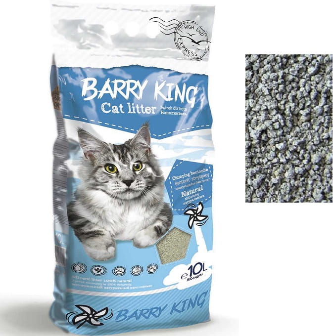 Barry King Żwirek bentonitowy mocno zbrylający dla kota naturalny 2x 10l