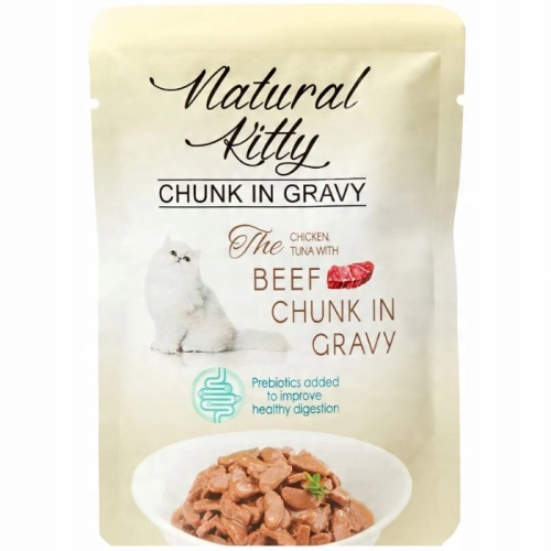 Natural Kitty Premium Mokra karma dla kota Kurczak Tuńczyk Wołowina 85g
