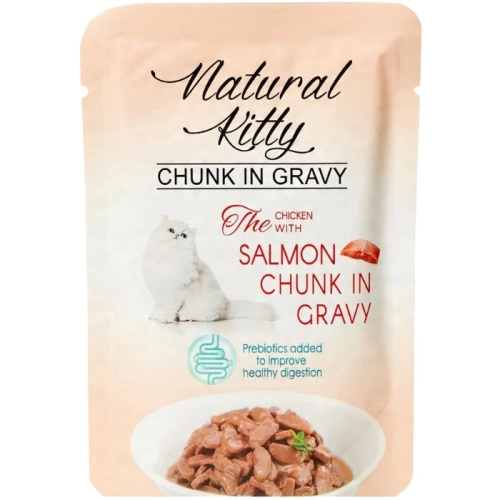 Natural Kitty Premium Mokra karma dla kota Kawałki Kurczak Łosoś 85g