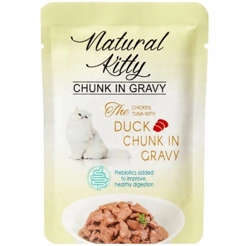 Natural Kitty Premium Mokra karma dla kota Kurczak Tuńczyk Kaczka 85g