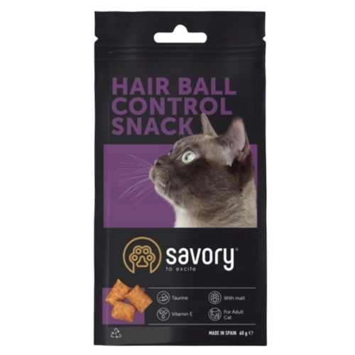 Savory przysmaki dla kota Hairball 60g