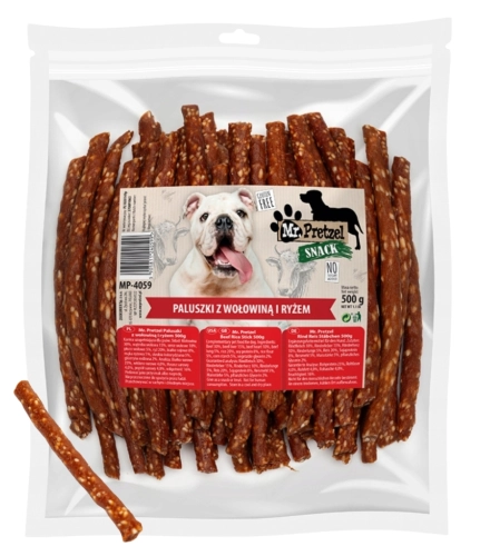 Mr. Pretzel Paluszki z wołowiny i ryżu 500g