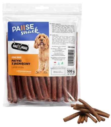 Hau Miau Pałeczki wołowe miękkie 500g