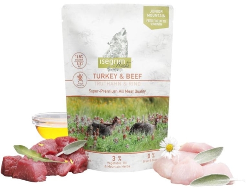 Isegrim Junior Turkey Beef Saszetka 410g