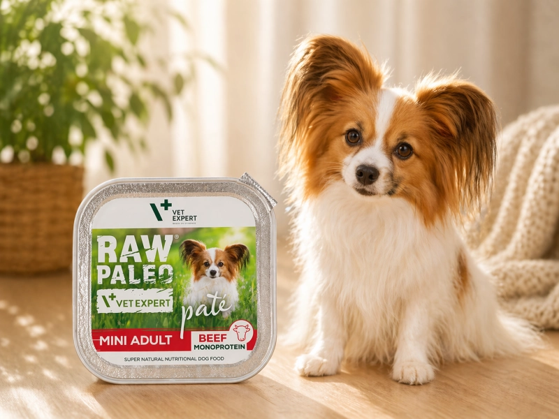Vet Expert Raw Paleo Mini Adult wołowina monobiałkowa mokra karma dla psa 150g