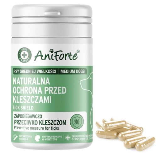 AniForte Kapsułki ochrona przed kleszczami dla średnich psów 60szt.