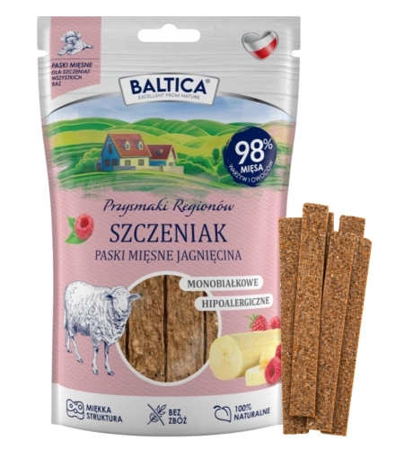 Baltica Przysmak mięsne paski Szczeniak Jagnięcina 90g