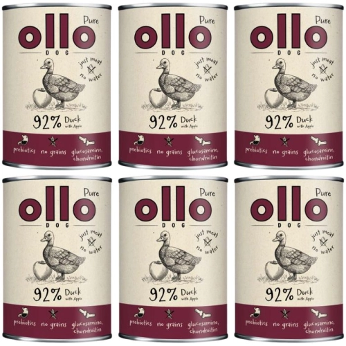 Ollo Pure Kaczka i z jabłkiem 6 x 850g Mokra karma dla psa Monobiałkowa