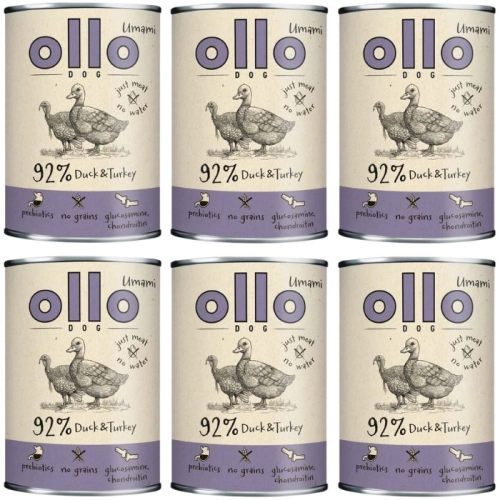 Ollo Umami Kaczka i Indyk Karma mokra dla psów 6 x 850g hypoalergiczna