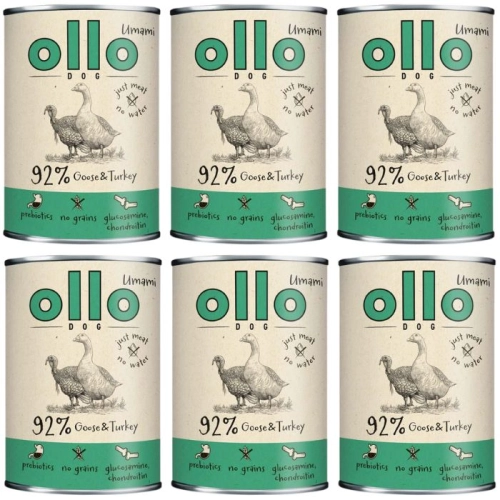 Ollo Umami Gęś i Indyk Karma mokra dla psa 6 x 850g hypoalergiczna bez zbóż
