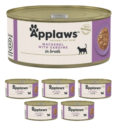 Applaws puszka makrela sardynka mokra karma dla kota 6x70g
