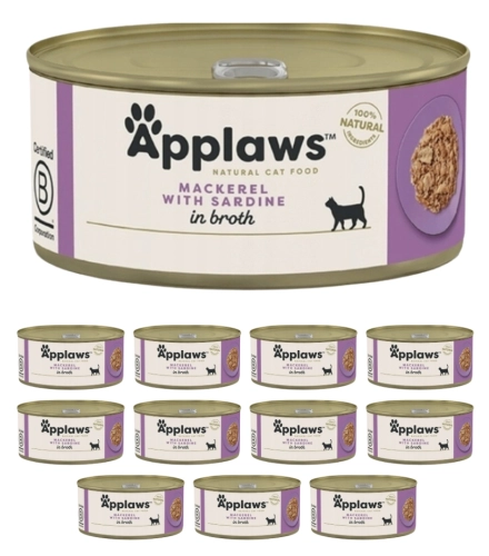 Applaws puszka makrela sardynka mokra karma dla kota 12x70g
