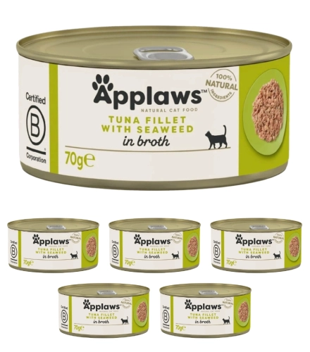 Applaws puszka tuńczyk wodorosty mokra karma dla kota 6x70g