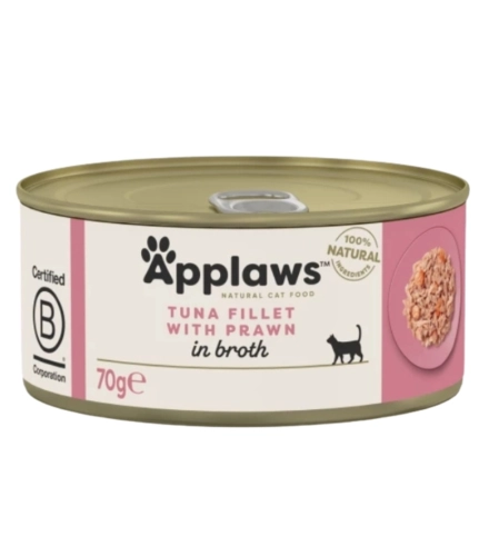 Applaws puszka tuńczyk krewetki w bulionie mokra karma dla kota 70g