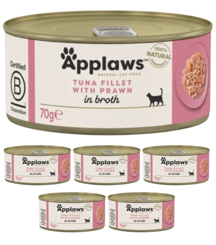 Applaws puszka tuńczyk krewetki w bulionie mokra karma dla kota 6x70g