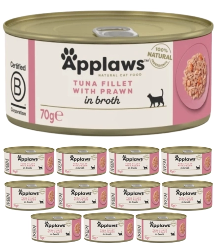 Applaws puszka tuńczyk krewetki w bulionie mokra karma dla kota 12x70g