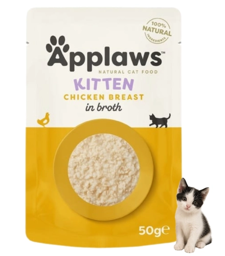 Applaws Kitten pierś z kurczaka saszetki mokra karma dla kociąt 50g 